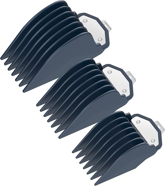 Clipper Guards with Metal Clip, 10 12 16 Combs Set Fit for Wahl, 3 PC Blue