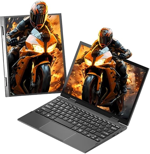 2-in-1 Mini Laptop 10.95" 2K FHD IPS Touchscreen N95 CPU 16GB DDR5 1TB SSD | 20001200 IPS Display,360 Convertible Business Computer, Win 11 Pro, Fingerprint Unlock, Backlit Keyboard, Type-C