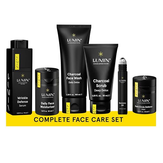 Lumin Korean Skincare kit for Men | Complete 6 Piece Face Care Kit
