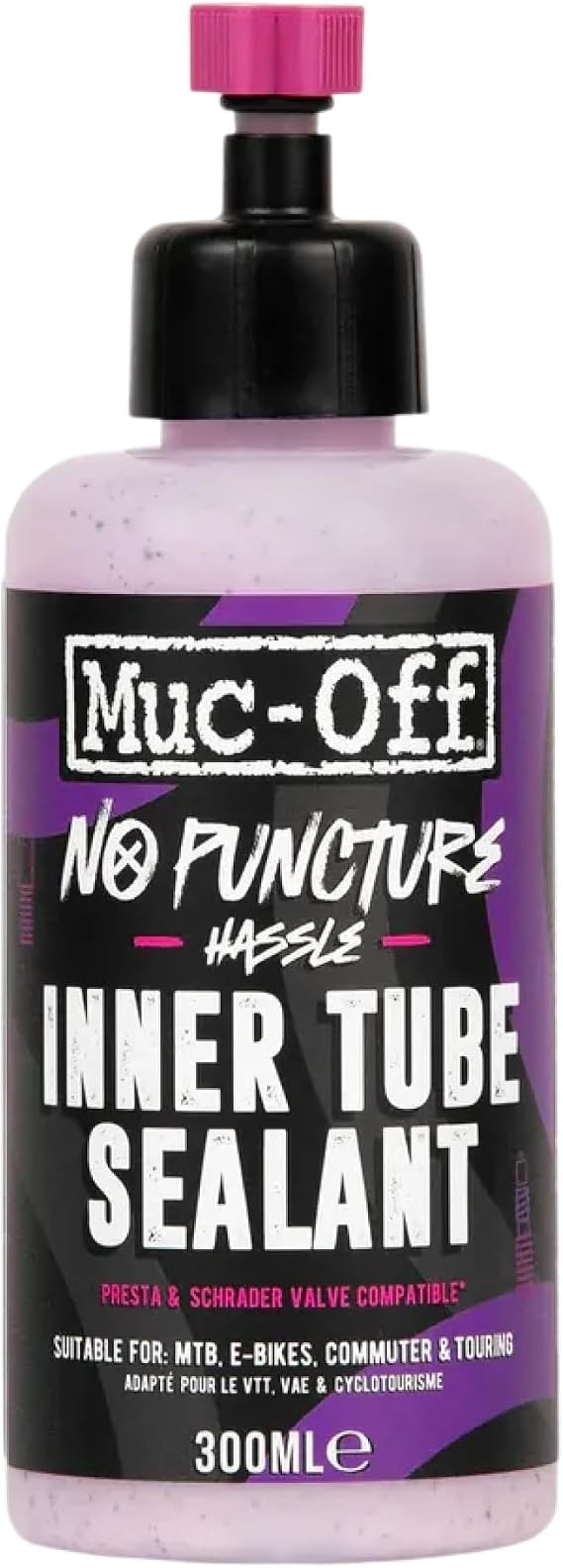 Muc-Off No Puncture Hassle Inner Tube Sealant, 10 fl oz - Bike Tube Puncture Repair Sealant - Bike Tire Sealant for MTB/Road/Gravel Bikes