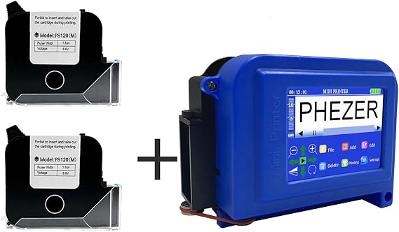 25.4mm/1 inch Mini Inkjet Printer for All Materials, with 2 Ink cartridges
