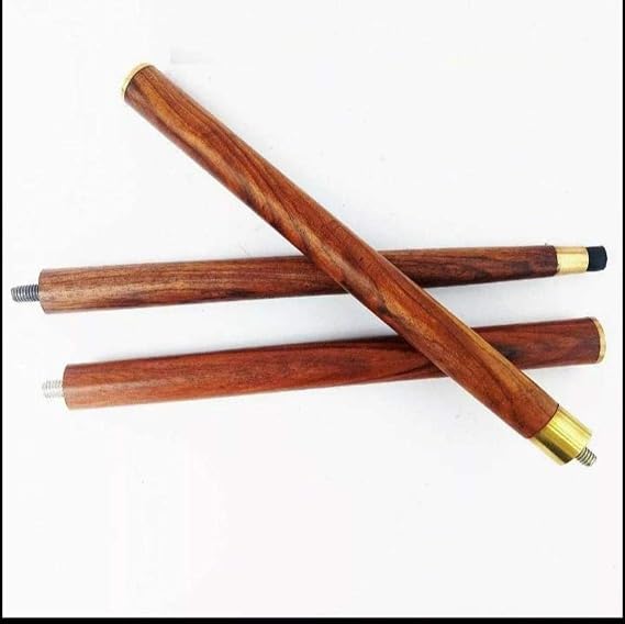 Brown Wood Walking Stick Only 3 Fold for Cane Handle (Only Wooden Shaft) 36 to 37" INCH Approx