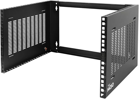 Tecmojo Wall Mount 6U Network Rack, 13.8in (350mm) Deep, Patch Panel Bracket for Shallow Server IT Equipment, 110lbs/50kg Weight Capacity, Black
