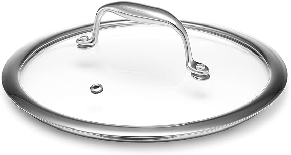 HexClad 20 cm Tempered Glass Lid, Steam Vented, Dishwasher Safe
