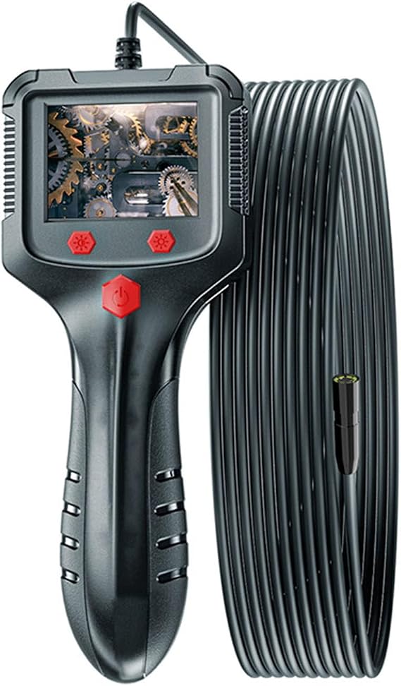 Handheld Industrial Endoscope Camera 2.4'' HD1080P Rigid Cable Pipe Sewer Inspection Borescope IP67 Waterproof 2600mAh,5.5mm-2m