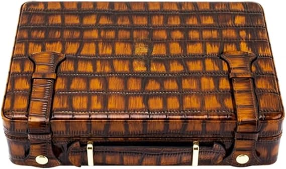 Croco Desen Seyahat Puro Kutusu Humidor İçi Sedir Kahve 18's