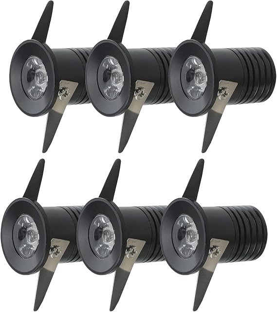 downlights， 6-Pack Recessed Downlight, 3W Small Little Spotlight Ceiling Mini, Spot Lights(Warm Light) [Energy Class A+]