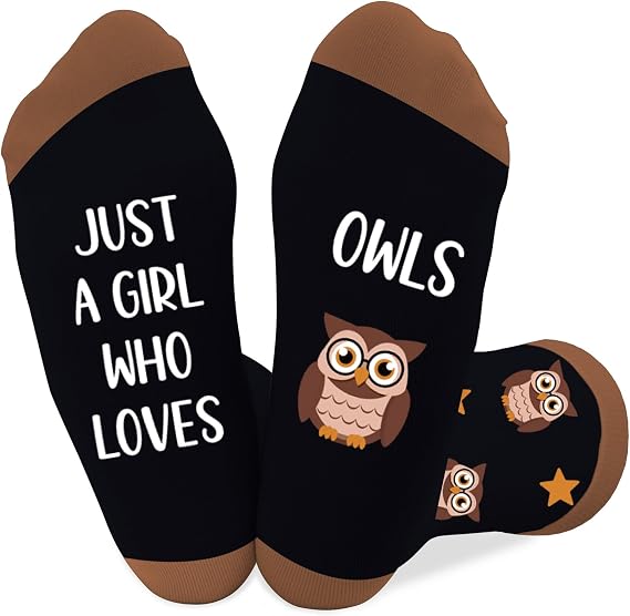 Owl Gifts for Women and Girls Cute Funny Owl Lovers Themed Accessories Socks Presents Christmas Stocking Stuffers Birthday Xmas White Elephant Halloween Galentines Mothers Day Thank You Gifts