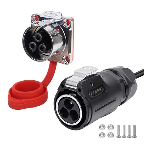 CNLINKO LP-24 3 Pin IP68 Waterproof Circular Connector Plug with 1M Cable