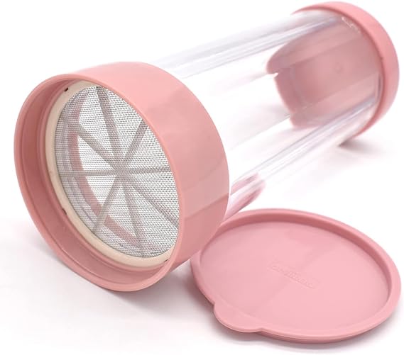 Flour for Baking,Sifter for Baking,Flour Duster for Bread Baking(Pink)