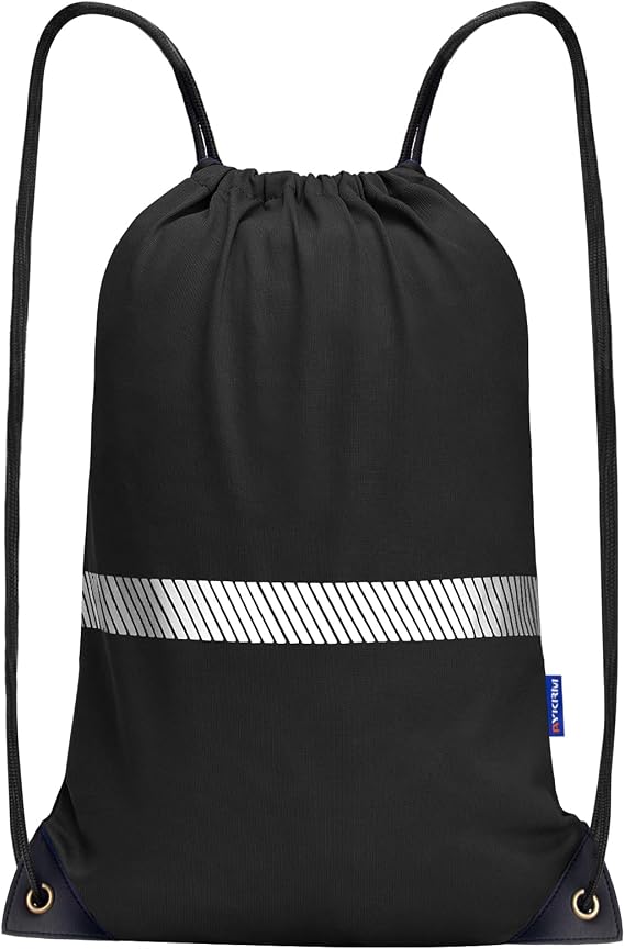 AYKRM Black Drawstring Backpack Bag work Sackpack