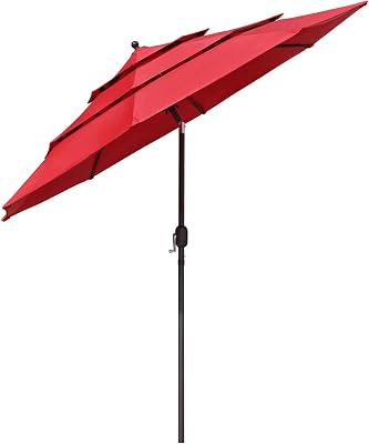 Yescom 3 Tier Aluminum Push Tilt Patio Umbrella Crank Handle for Outdoor Pool Deck Table Market Furniture