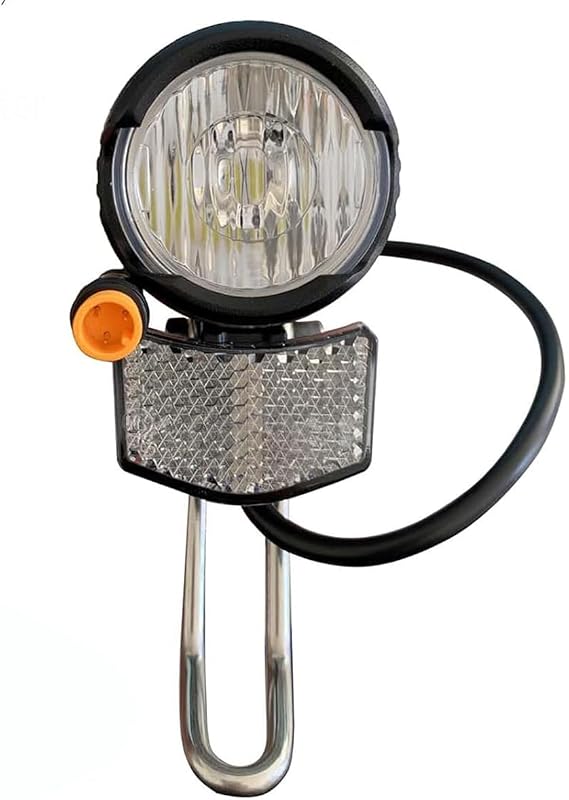Ebike Bright Bicycle Headlight for Night Riding 3 Pins Male Connector 12V 24V 36V 48V 60V Waterproof Super Bright Led Front Light for Bicycles Led Headlight for Bike