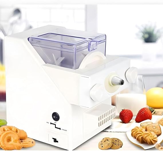 Biscuit Form Maker, Automatic Cookies Making Machine, 8 Replaceable Nozzles, 180w Electric DIY Baking Biscuit Maker 50-60rpm Cookies Press