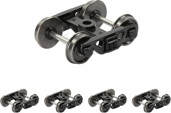 4pcs HO Scale 1:87 Roller Bearing Truck 36" Metal DC Wheels 3-Springs Bogies HP3387