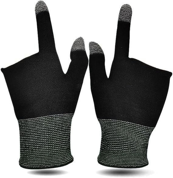 Finger Gloves for Gaming,E-Sports Gaming Gloves thumb sleeves for Highly Sensitive Nano-Silver Fiber Material