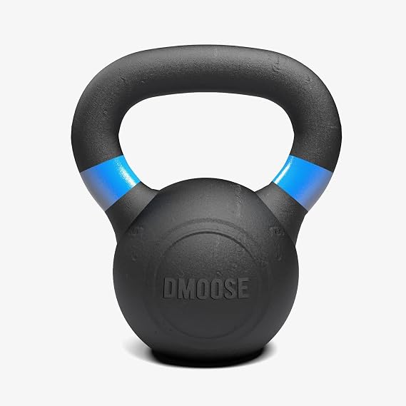 DMoose Fitness Kettlebell with Handle for Weightlifting, Conditioning, Strength, and Core Training, Great for Home or Gym Full-Body Workout