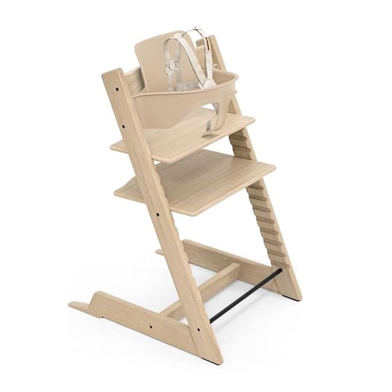 Stokke Tripp Trapp High Chair + Baby Set + Harness, Oak Natural