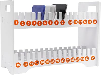 Classroom Cell Phone Storage,Freestanding Mobile Phone Holder,Separate Compartment Storage Cabinet,Tabletop Phones Storage Box,for Home,Office,School,Gym,Dance Studio,Meeting Room30 Slots