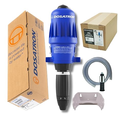 DOSATRON D14MZ10 D14MZ10VAFII-MIX Water-Powered Chemical Injector Bundle with Plumbing Kit | 14 GPM | 1%-10% Dilution | 0.05-14 GPM Flow Range | 3/4" NPT | Industrial, Coolant Mixing, Metalworking