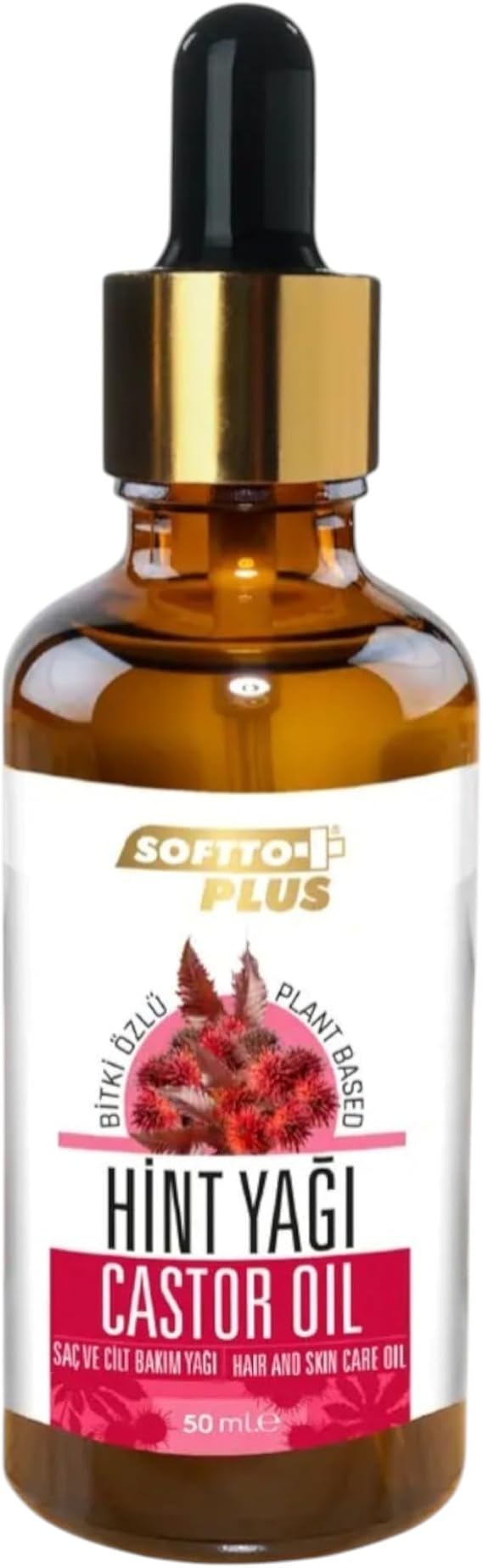 Softto+Plus bakım yağı – Hint yağı ve E vitamini, saç, yüz ve vücut için – nem, parlaklık ve yumuşaklık – günlük bakım için yağ tabakası olmadan hafif yağ | 120 ml
