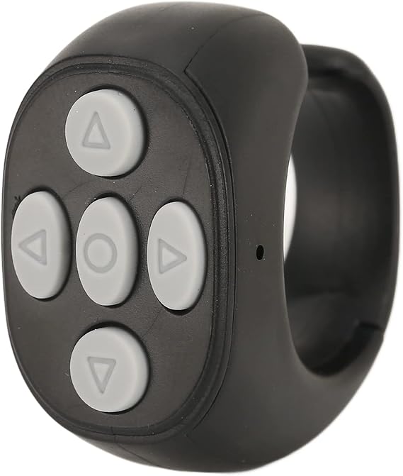 Control Page Turner, Fingertip Page Turner for Multi Function Remote Control for Take Photos, Watch Videos, Read Novels (Black)