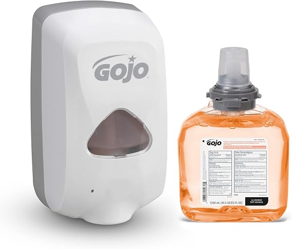GOJO TFX Hand Soap Kit, Auto Dispenser +1200mL Antibacterial Refill 5362-D1