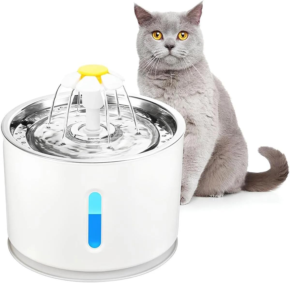 Cat Dog Water Dispenser, Steel Head Water Dispenser, Automatic Water Dispenser, Automatic Waterfall, Automatic Water Container, Pet Water Dispenser