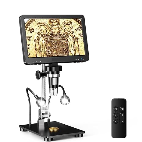 DM9 Pro HDMI Digital Microscope 7'' IPS Screen Microscopes 1200X Entire Coin View 16MP Professional Soldering Microscopio