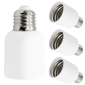 4 Pack E26 to E39 Adapter Converter, Medium to Mogul Screw Bulb Socket, E26 to E39 Light Socket Adapter, Maximum 300W, 180C Heat Resistant