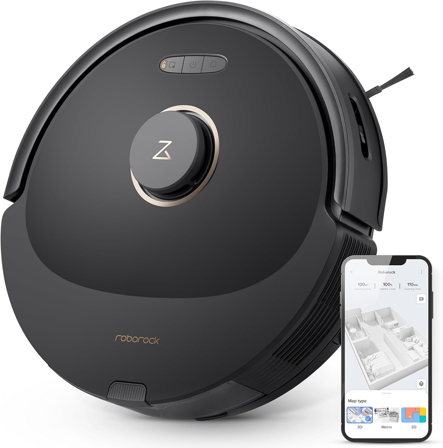roborock Q8 Max Robot Vacuum Cleaner Double Brushed  5500 Pa Suction  Non-Moving Zones  Cleaning Along Floor Drawing3D DrawingMultiple Cleaning LevelsAPP Q7 Max raised