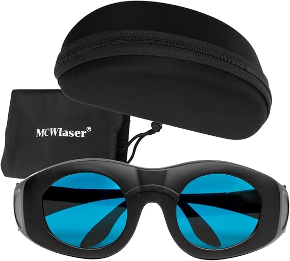 MCWlaser Laser Safety Glasses 600-1100nm OD6+, Picosecond Laser/Cold Light/Yag Laser/Module Infrared Laser Eye Protection Laser Goggles for 755nm, 808nm, 980nm, 1064nm, 1080nm