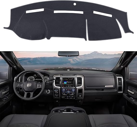 Dash Cover Mat Custom Fit for Dodge Ram 1500 2009-2018, 2500 3500 2010-2018, 4500 5500 2011-2018 Dashboard Cover Pad (11-18 Dark Gray)