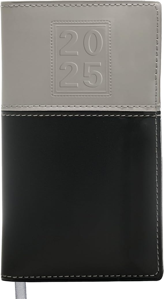 2025 Pocket Planner/Pocket Calendar, 3.5"x6": Includes 14 Months (November 2024 - December 2025) / 2025 Weekly Planner/Weekly Agenda/Monthly Calendar Organizer (Gray/Black)