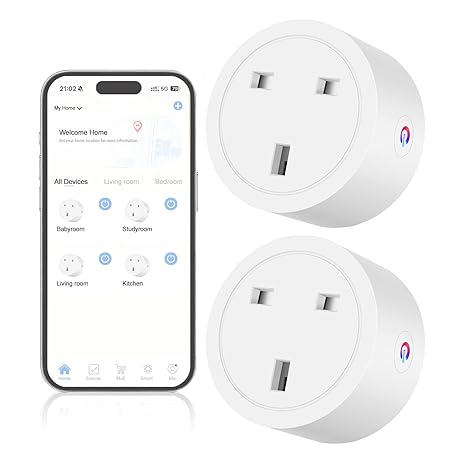 Smart Plug 13A, Alexa Plug with Energy Monitoring 2.4GHz