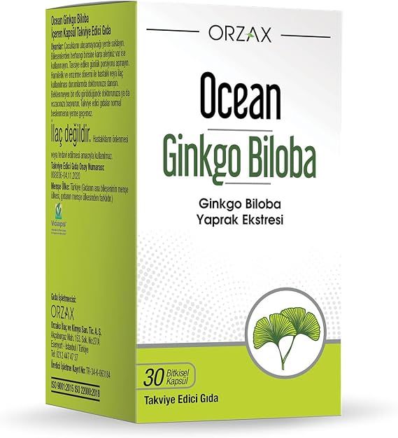 Orzax Ocean Ginkgo Biloba 30 Capsules