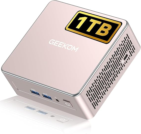 GEEKOM A5 2026 Mini PC, AMD Ryzen 5 7430U,1TB SSD,16GB RAM(Expandable)