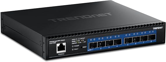 TRENDnet 8-Port 10G Layer 2 Managed SFP+ Switch, TL2-F7080