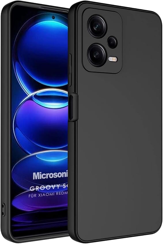 Microsonic Xiaomi Poco X5 5G için Kılıf Groovy Soft Siyah [Poco X5 5G ile Uyumlu Kılıf - Siyah]