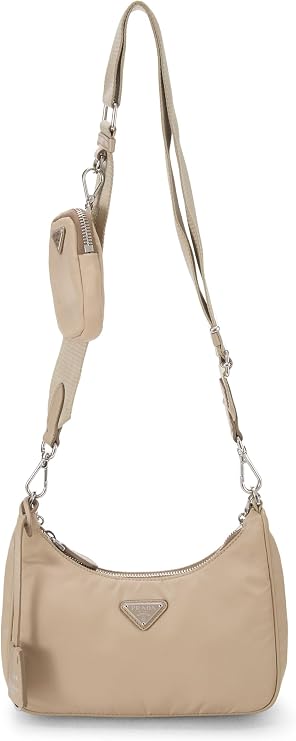 Pre-loved Beige Tessuto Re-Edition 2005 Hobo Mini, Beige