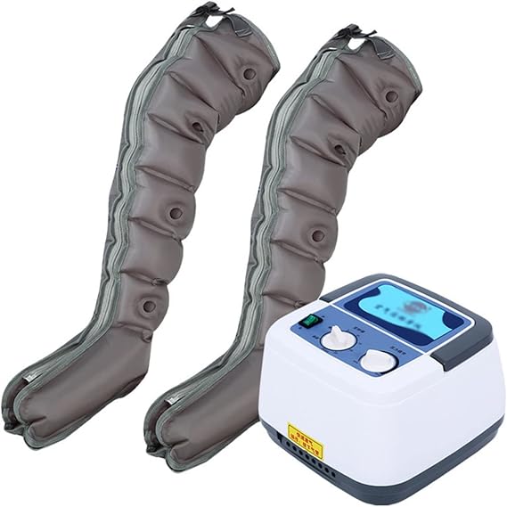Pneumatic Leg Massager Air Wave Device,Compression Pump, Recovery Boots, Waist Relax Arm and Foot Massager, Promote Blood Circulation and Lymphatic Drainage,8-Chamber