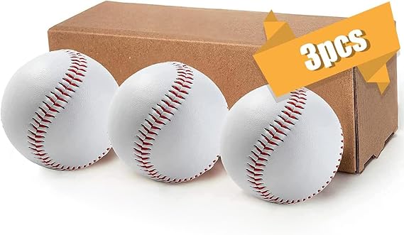 Gracfulcub Baseball Ball, Official Game for Youth Adult Training Play | Hard Ball,Official size & weight. Perfect for batting, fielding, pitching. Durable leather cover for long-lasting performance