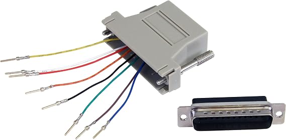 StarTech DB25 to RJ45 Modular Adapter, Male to Female (GC258MF) | DB-25 (M) to RJ-45 (F), Serial adapter
