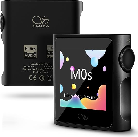 SHANLING M0s MP3 Player Hi-Fi Lossless Sound Music Player with Bluetooth 5.0 Portable Digital Audio Player 1.54 HD Touch Lasts 10 Hours 3.5mm/Type-C Jack(Without SD Card)