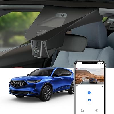 Fitcamx 4K Dash Cam Suitable for Acura MDX 2022 2023 2024 with Auto Dimming 4th Gen, OEM Factory Look, UHD 2160P Video, Built-in WiFi & APP, Loop Recording, G-Sensor, Easy to Install, 64GB Card
