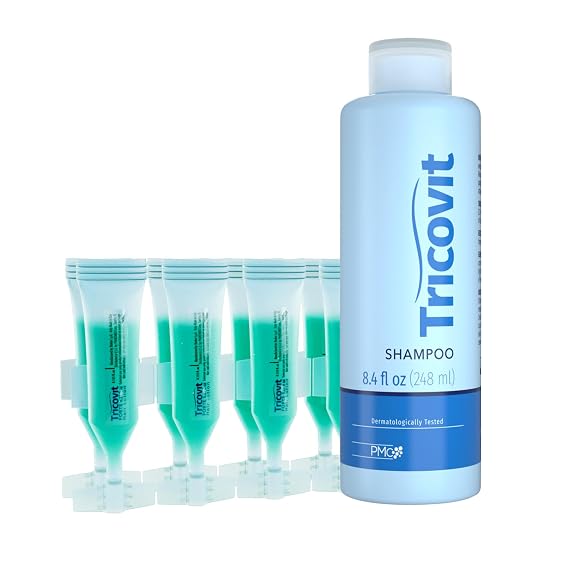 Tricovit Hair Growth Shampoo And 10 Ampoules Of Forte Hair Lotion Serum Set