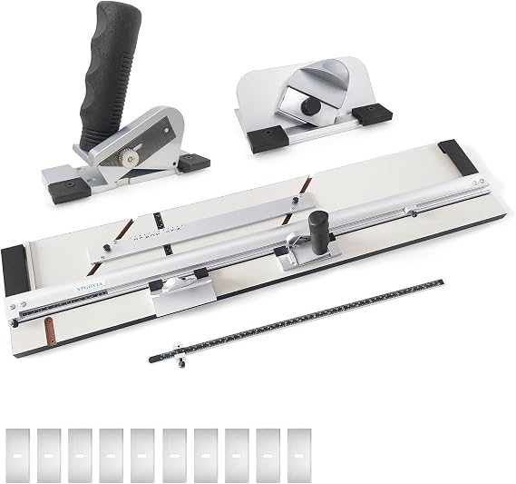 Professional 36-Inch Mat Cutter System - Precision 45 Bevel & 90 Straight Edge Board Cutter, Aluminum Guide Rail with Anti-Slip Base for Framing, DIY Photos, Artwork, Backing Board