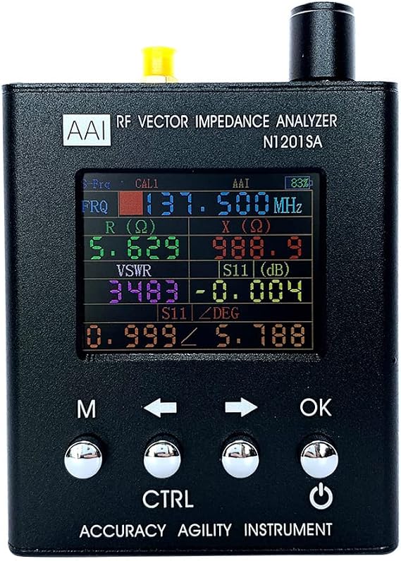 AAI Original English Verison N1201SA+ 35MHz-2.7GHz UV RF Vector Impedance ANT SWR Antenna Analyzer Meter Tester