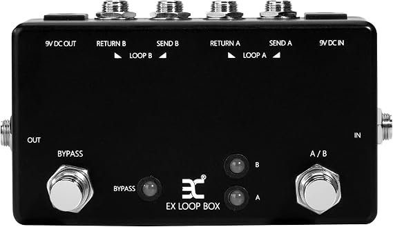 EX Guitar Effects Loop Switcher Passive Channel Switcher Box ABY Box Line Selector AB Switch Mini Guitar Effect Pedal True Bypass