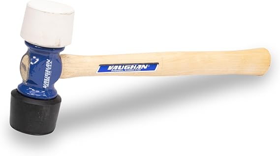 VAUGHAN Soft Face Rubber Mallet, 24 Oz, Non-Marring Tool, Assembled in USA